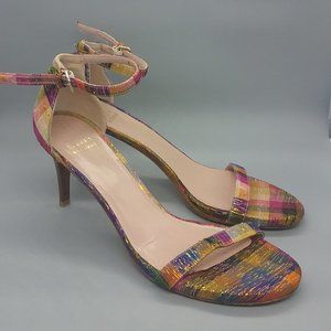 Stuart Weitzman Tinsel Plaid NuNaked Sandals
